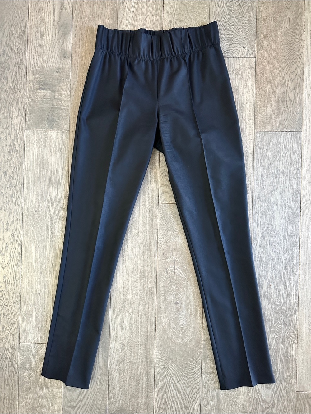 BCBGMaxAzria Wool Black Straight-Leg Pants